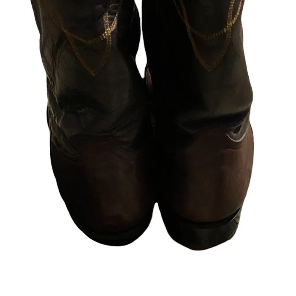 Tony Lama size 12 D western leather boots see pics awesome condition see pics